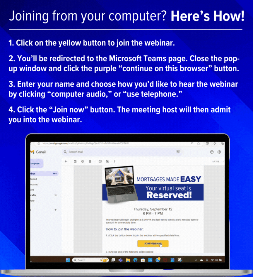 How to join from your computer