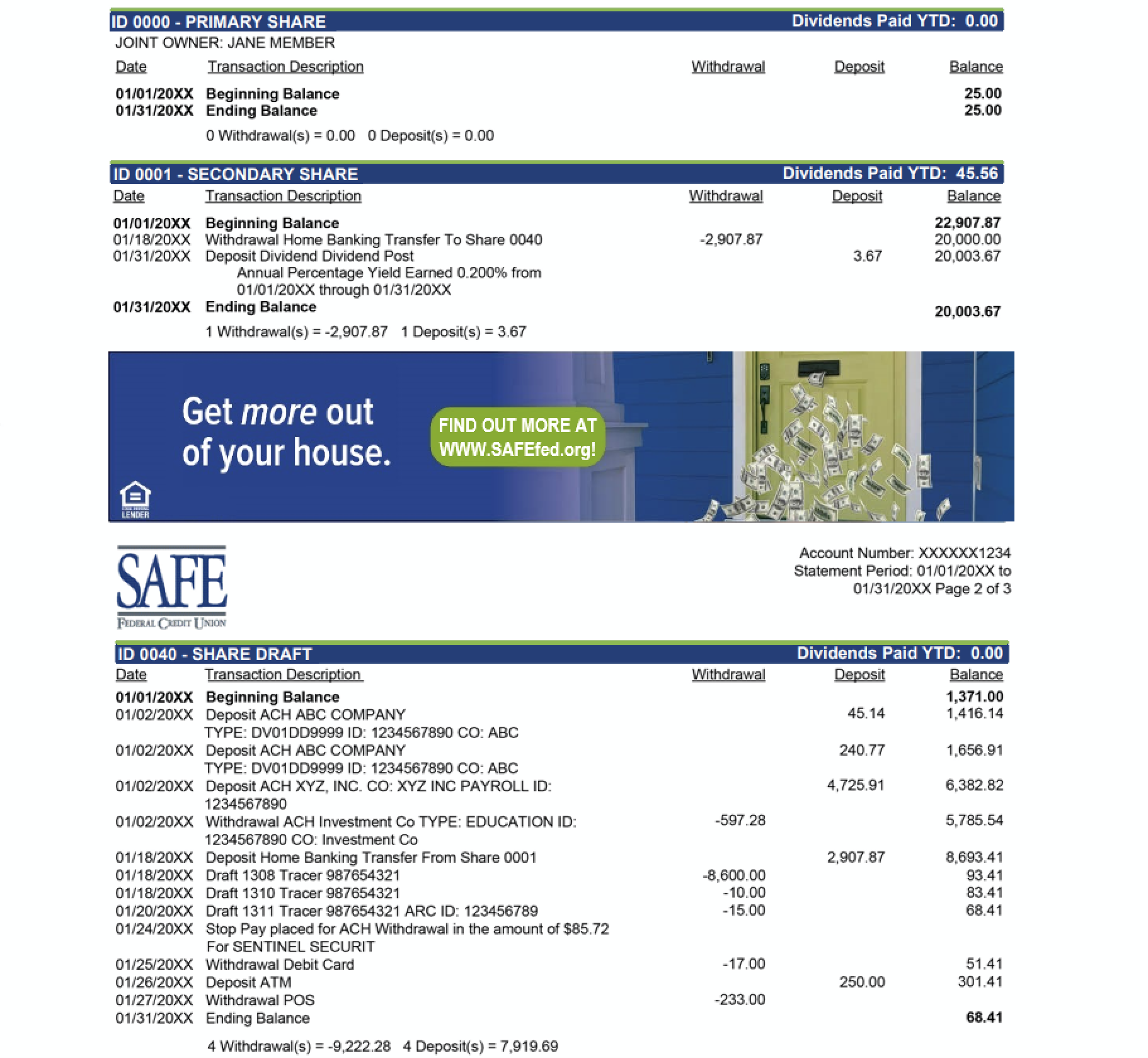 New Statements SAFE Federal Credit Union